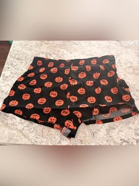 VS PINK Pumpkin Pajama Shorts Halloween  Large NWT